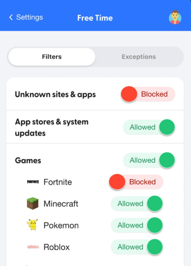 Bark blocking features